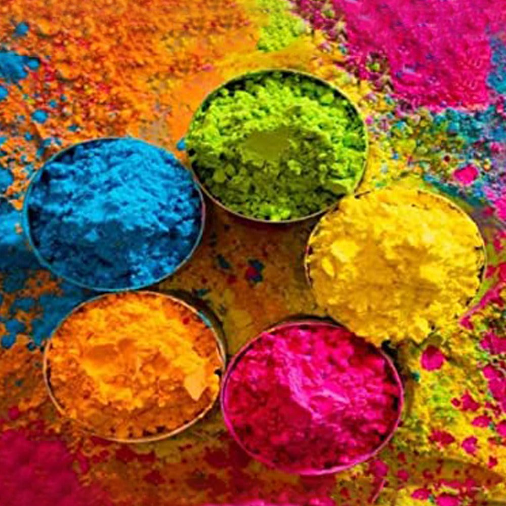  Pack of 6 Eco-Friendly Homemade Organic Holi Gulal Colors of  India Pure Natural Colors Powder Handmade by Selected Dried Flowers &  Vegetable Colors Best for Summer Color Festival & Youth Color