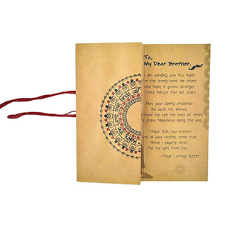 Krishna Rakhi Combo Pack for Brother with Greeting Card-Radhe Radhe Design and Roli Chawal(Radhe Radhe-Roli Chawal-06)