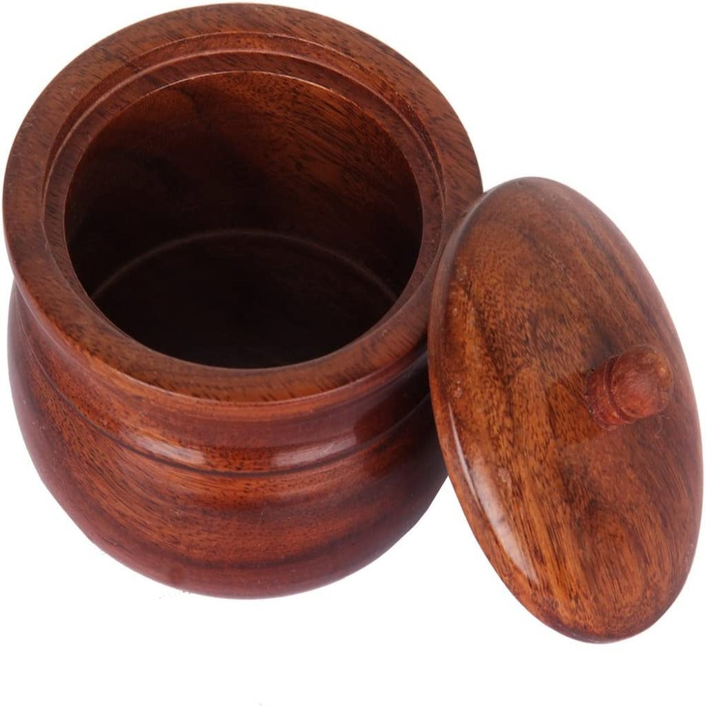Wooden Canister Storage Box with Lid-Perfect for Sugar and Tea Pot Storage