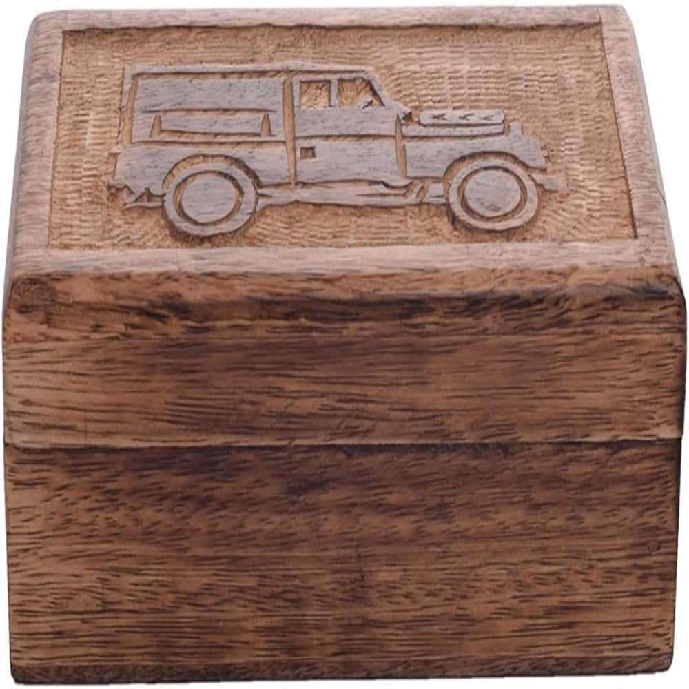 Handmade Wooden Jewelry Box - Keepsake Storage Organizer & Trinket Holder for Women, Men & Girls(Automobile Collection)