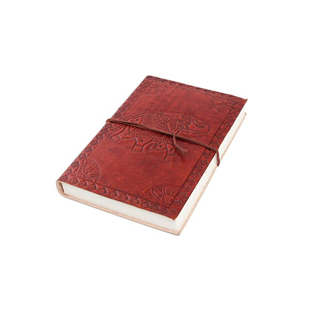 Handmade Eco-Friendly Leather Journal-Compact Travel Diary for Men and Women(King of Elephant Collection)