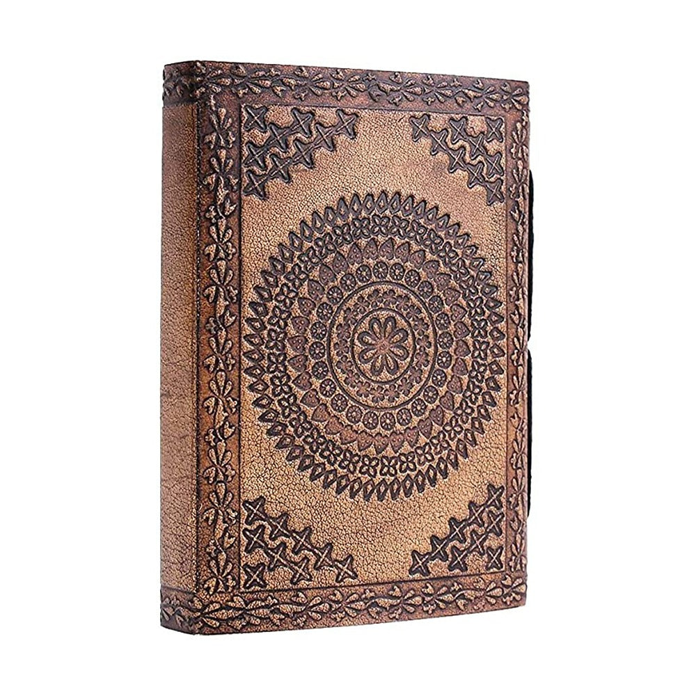 Handmade Genuine Leather Journal w/ Lock, 192 Pages, Eco-Friendly, 7X5