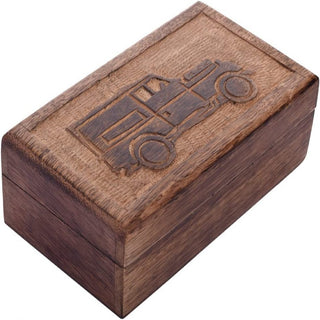 Handmade Wooden Jewelry Box - Keepsake Storage Organizer & Trinket Holder for Women, Men & Girls(Automobile Collection)