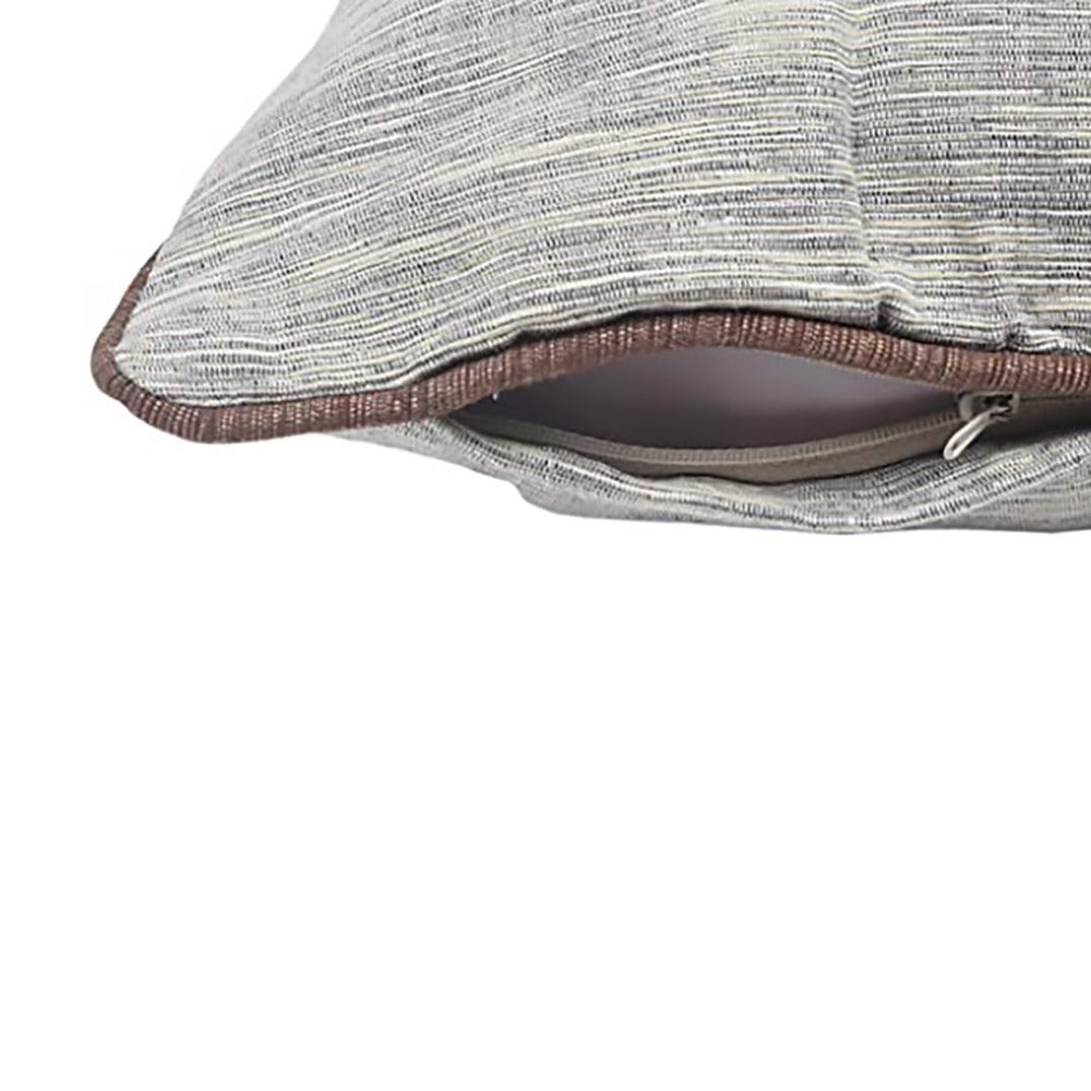 100% Cotton Handmade Decorative Grey Cushion Cover (Single) 18