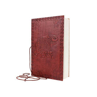 Handmade Eco-Friendly Leather Journal-Compact Travel Diary for Men and Women(King of Elephant Collection)