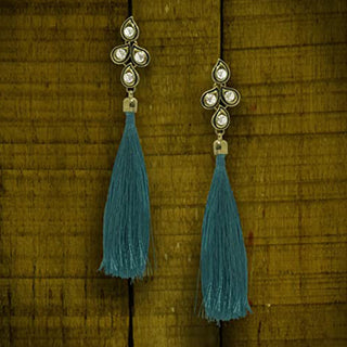 Antique Ethnic Tassel Earrings - Bohemian Statement Jewelry for Women with Fringe Drop and Dangle Silky Threads