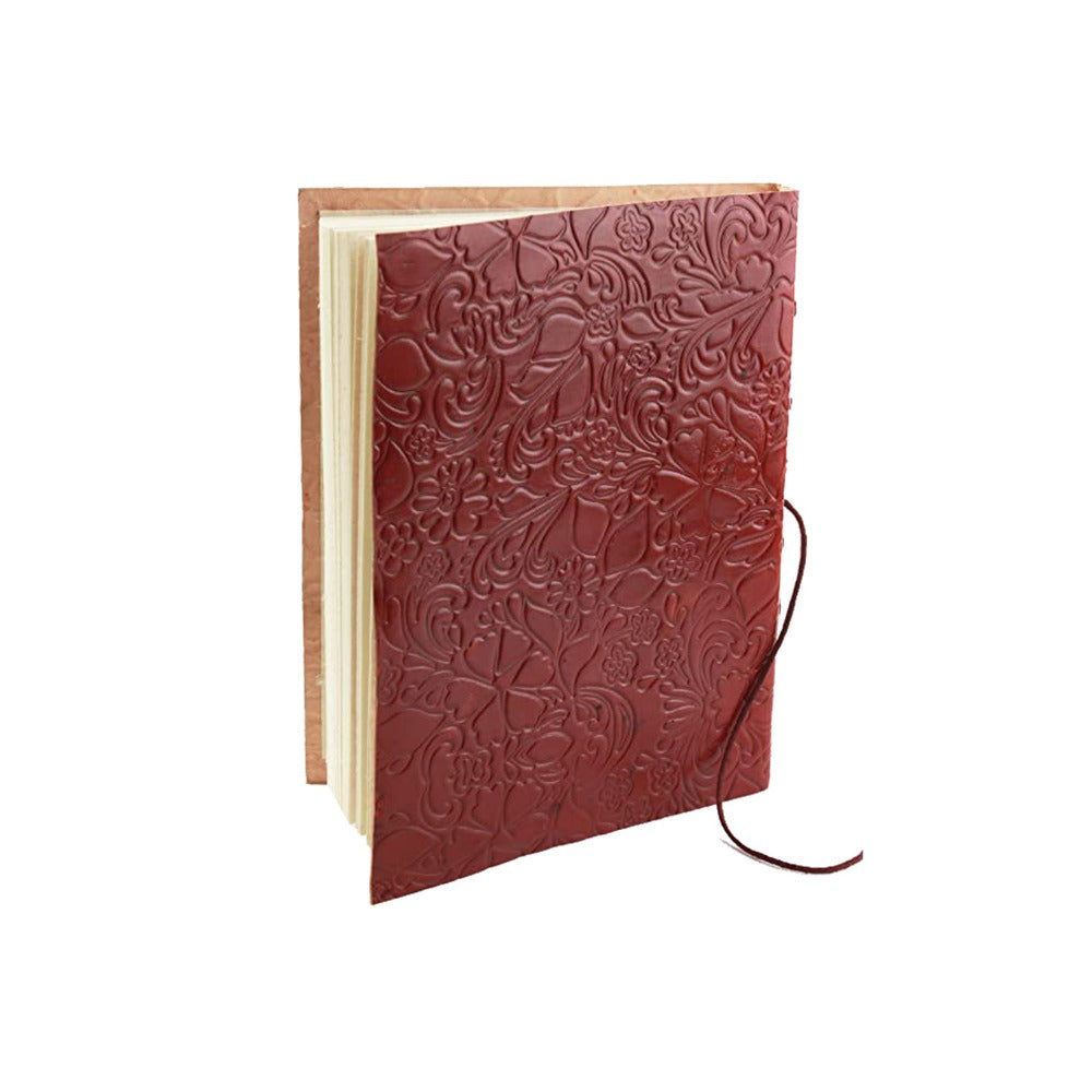 Handmade Vintage-Inspired Leather Journals Personal Organizers for Travel, Diary, and Notes (Floral Motif)