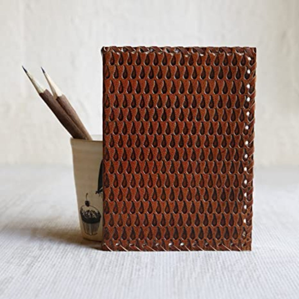 Vintage-Inspired Leather Journal Diary with Eco-Friendly Unlined Pages