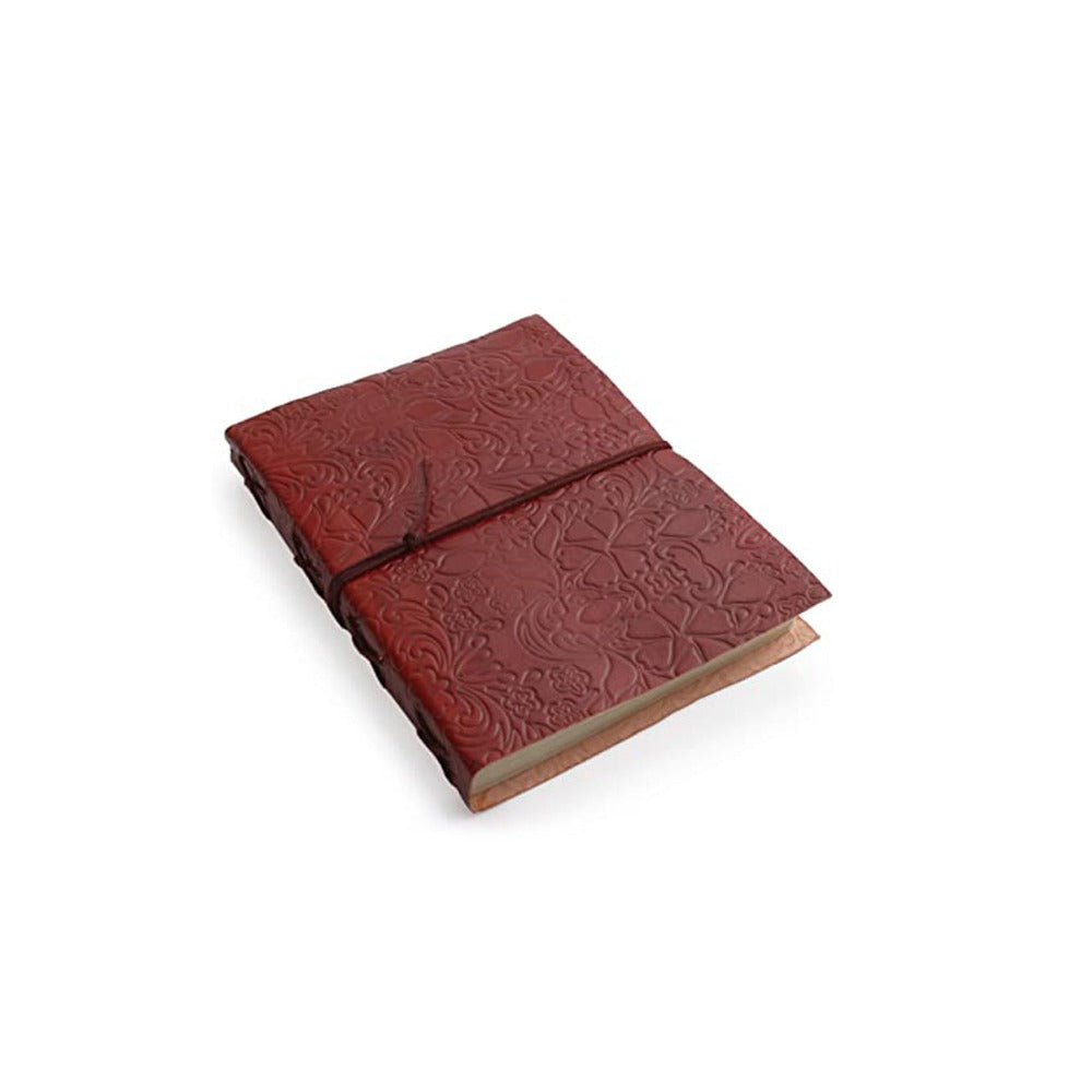 Handmade Vintage-Inspired Leather Journals Personal Organizers for Travel, Diary, and Notes (Floral Motif)