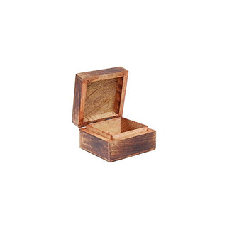 Rustic Wooden Trinket Ring Box with Floral Hand Carvings Jewelry Keepsake Storage-Perfect Mother's Day Gift